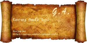 Gerey Amábel névjegykártya